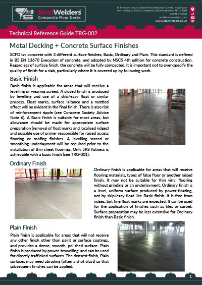 TRG-002 Metal Decking + Concrete Surface Finishes